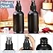 Nuogo 50 Pieces Mini Glass Spray Bottles Bulk 4 Oz Fine Mist Glass Bottles with Funnel Dropper and Cleaning Brush Refillable for Essential Oils, Perfumes and Aromatherapy(Black)