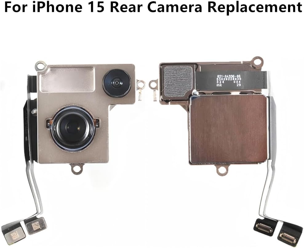 Original for iPhone 15 Main Rear Camera Replacement OEM for iPhone 15 Back Camera Replacement 48MP HD Video HDR Photo Lens Module Repair Tool Kit for A2846 A3089 A3090 A3092