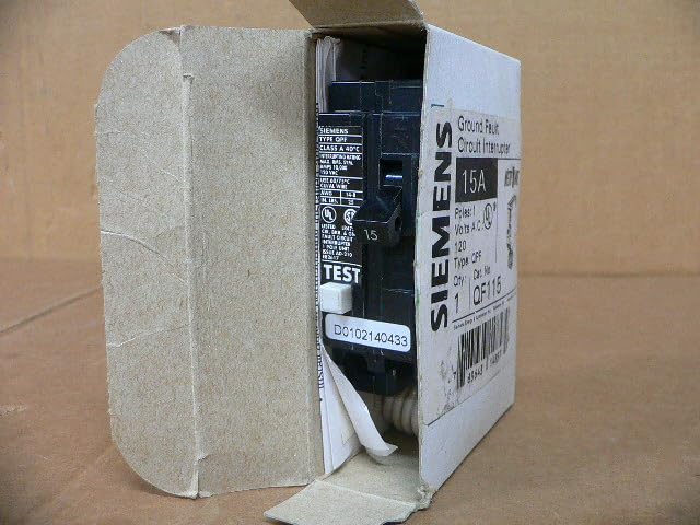 Qf115 Ground Fault Circuit Breaker 15A 1 Pole 120V