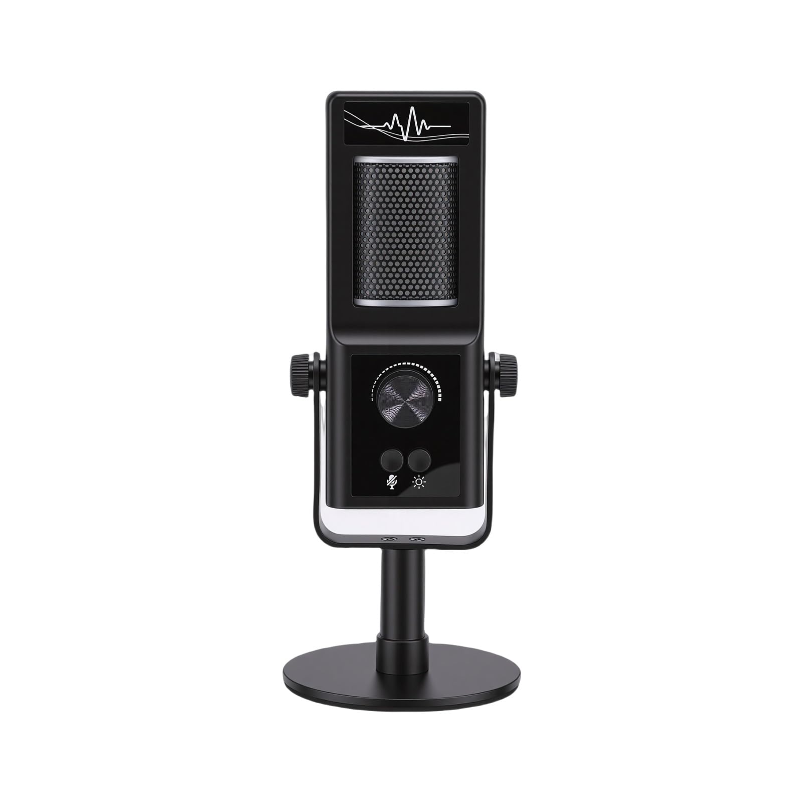 Microfono a Condensatore, Materiale ABS, Illuminazione RGB, Riduzione del Rumore, Ideale per Utenti di PC, Streaming, Giochi e Karaoke