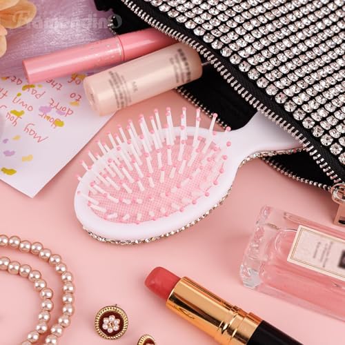 Peine Crystal Mini Portable para Mujer Plata miniatura 4