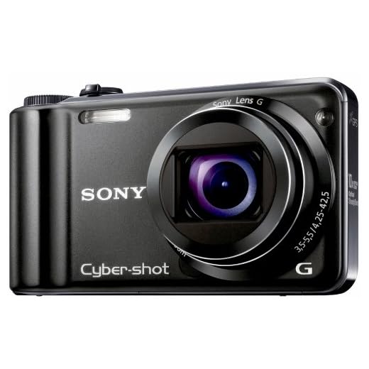 Sony DSC-HX5V Digitalkamera (10 Megapixel Exmor R, 10fach optischer Zoom, 7,6 cm, LC-Display, Full HD Video, Bildstabilisator, Sweep-Panorama, GPS) schwarz