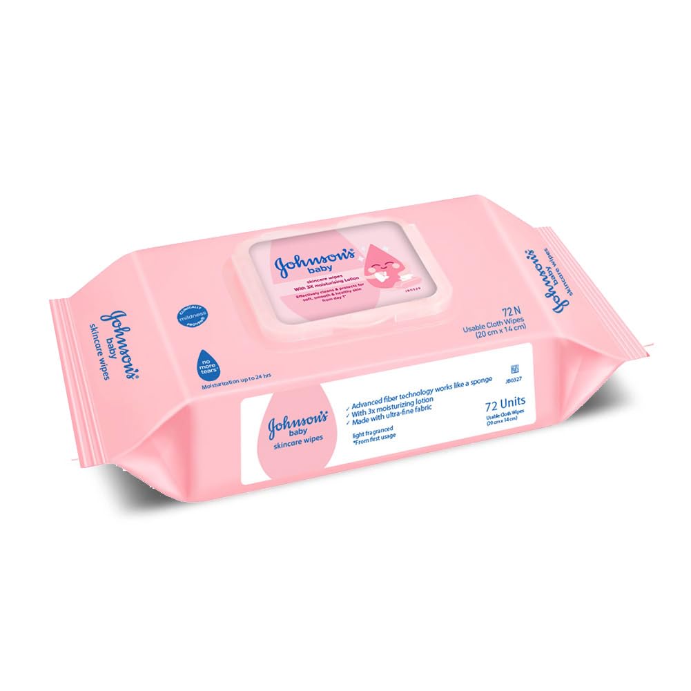 Johnson's Baby Wet Wipes | 72 Wipes | Alcohol & Soap Free | Prevents Rashes & Redness | with 3X Moisturising Lotion | As Mild as Pure Water | Enriched with Glycerin |-image-13