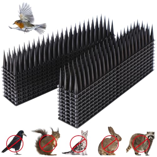 Bird Deterrent Spikes 20 Pack 20‑ft Strips for Fences & Roof