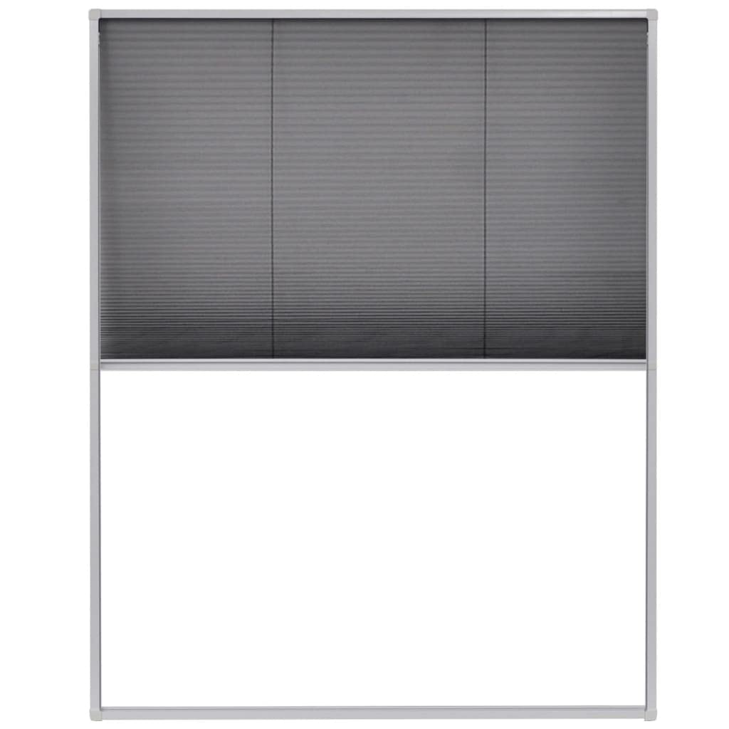 Vidaxl White Aluminium Plisse Insect Screen For Window 80X100cm - Mesh Net Curtain, Fibreglass Mesh, Easy Mount, Durable Frame