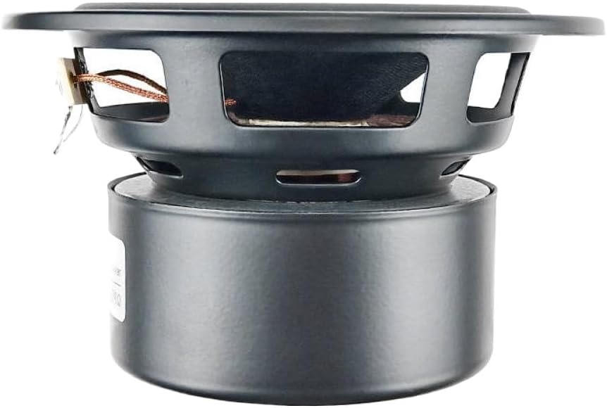 4 Inch Midrange Speaker 4Ohm 25W Three Way Loudspeaker Dual Magnetic Cotton Fiber Cone Compatible with Car 5.1 Cinema Audio Unit