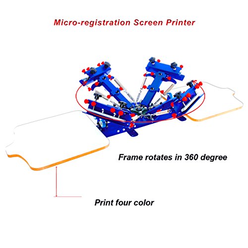 Techtongda 4 Color 2 Station Desktop Single Color Screen Printing Machine Screen Print Diy T-Shirt #TOP1