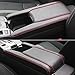 Autogood Center Console Armrest Pad Covers-Car Arm Rest Seat Box Leather Protectors Fit for Honda Civic 2016-2018(Black with Red Line)