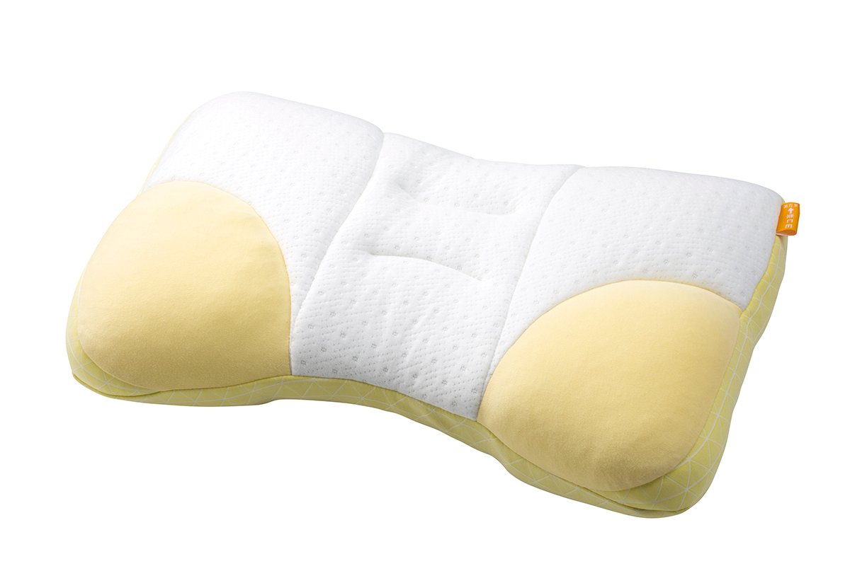 西川AIR】ジッパー付き枕 ホワイト/イエロー