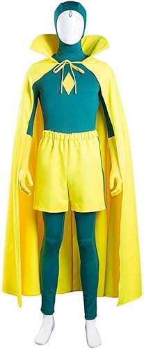 CAFELE Disfraz de Wanda Maximoff de lujo, disfraz de superhéroe de Wandavision para juego de rol, disfraz de Halloween, carnaval, talla para adulto