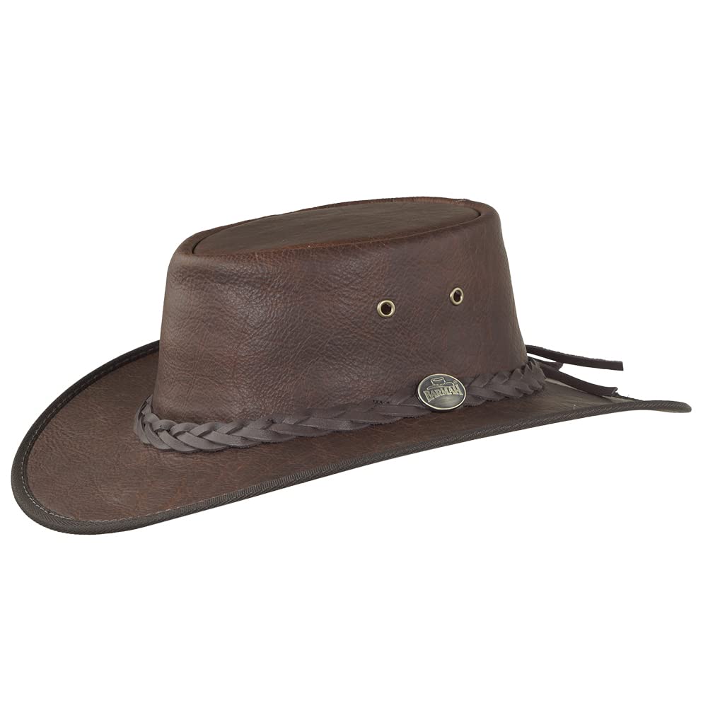 Barmah HatsSquashy Bison Leather Hat - Item 1085