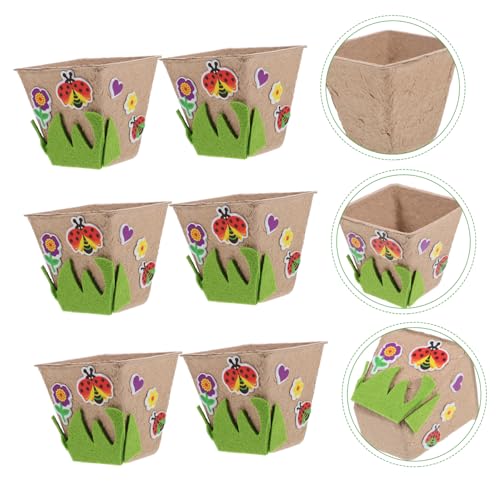Kit d'artisanat pot en papier végétal avec drainage pour coupe de légumes enfants - 8