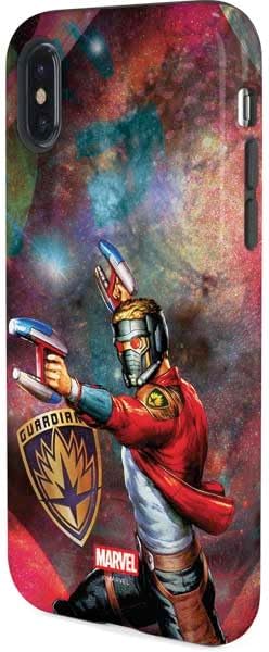 Skinit Pro Phone Case Compatible with iPhone X - Officially Licensed Marvel Star-Lord Cosmic Commander Design