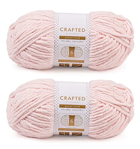 Image of Crafted By Catherine Blanket Solid Yarn - 2 Pack (213 Yards Each Skein), Pink, Gauge 6 Super Bulky