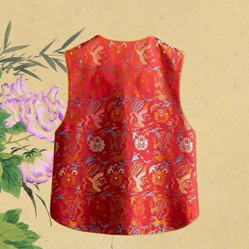 Chaleco de seda para mujer HangErFeng rojo 236 ropa jacquard exclusiva de fiesta 3