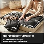 Cipway 5 Set Cubes d'emballage pour l'organisateur de valises de voyage pour les accessoires Bagage Carry On Value Lightweight Black