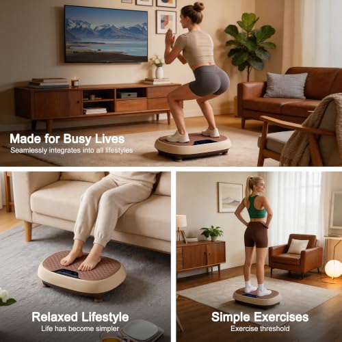 Image of LEERCON Vibration Plate Exercise Machine for Lymphatic Drainage,330lbs | Suitable for Relieving Muscle Soreness and Joint Pain,Whole Body Vibration Machine for Home Office Gym