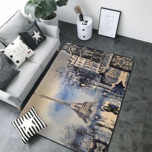Comodidad acogedora contra suelos fríos con alfombra Torre Eiffel 5
