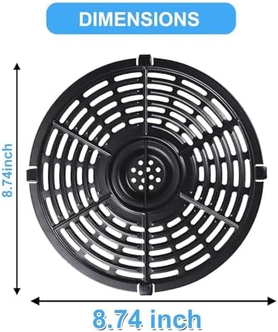 Miniatura 2 de GCQ Sartén para freidora de aire para freidora de aire Power XL 5QT, accesorios de freidora de aire antiadherente de 8.7 pulgadas, piezas de