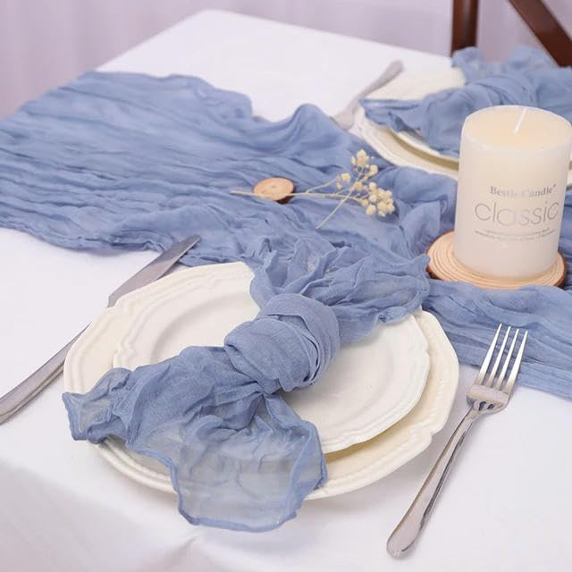 Serviettes en gaze de coton anti-pli pour une table impeccable sans fer
