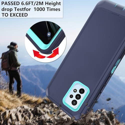 Coque Samsung Galaxy A23 5G bleu hybride bi matiere ultra robuste