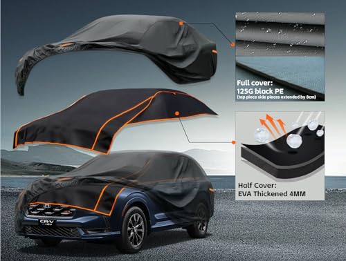 Image of Kayme Hail Protector Car Cover, Anti Hail Multilayer Thickened Full Car Cover,Outdoor Waterproof All Weather Custom Fit Honda CRV,Toyota RAV4,Subaru Forester,Lexus NX etc