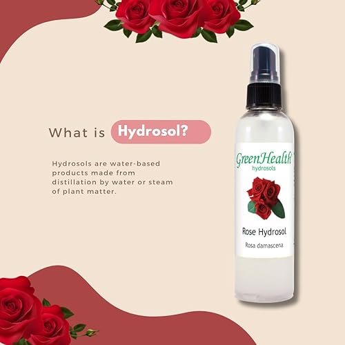 Miniatura 2 de Rose Hydrosol (agua floral) - Botella de plástico de 8 onzas líquidas con tapa - 100% puro