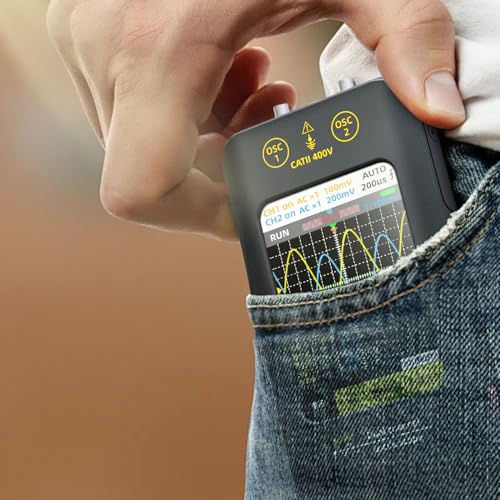 BSIDE Handheld Oszilloskop 3.98’’ Touchscreen digitales Oszilloskop Zweikanal 50MHz Bandbreite Tragbares Oszilloskop Signalgenerator 250MSa/s Abtastrate Tablet Automotive Oszilloskop