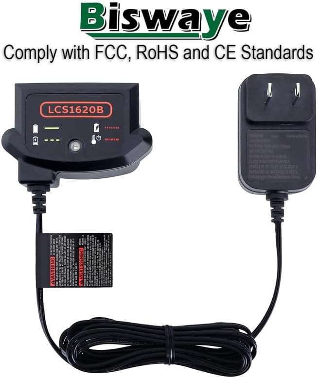 LCS1620B 20V Lithium Battery Charger Compatible with Black and Decker: Compatible with Black & Decker 20V Max Lithium Ion Battery LBXR20 LBXR20-OPE2 LBXR2020-OPE LB2X3020-OPE LB2X4020 - Image 6