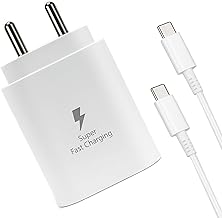 25W Type-C Charger & Cable Compatible with Samsung Galaxy S25, S24, S23, S22, S21(Ultra/Fe), M35, M36, M16, M06, M05, M56, A55 5G, A35 5G, A15, F15, F14(Z/S/A/M/F Series by