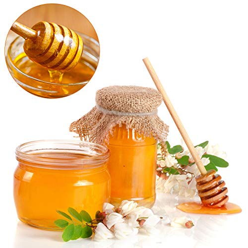 51 Pcs Honey Dipper, 3 Inch Mini Wooden Honeycomb Sticks, Small Honey Stirrer Stick, Honey Sticks For Honey Jar Dispense Drizzle Honey And Wedding Party Favors Gift #TOP3