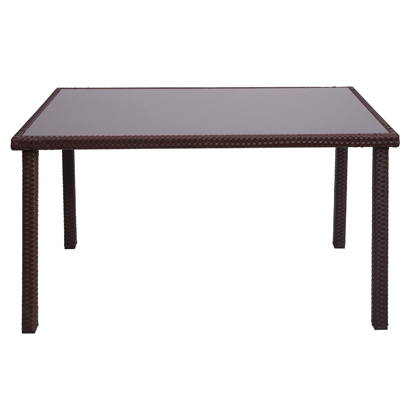 Mendler Poly-Rattan Tisch HWC-G19 120x75cm - braun | Gartentisch, Balkontisch