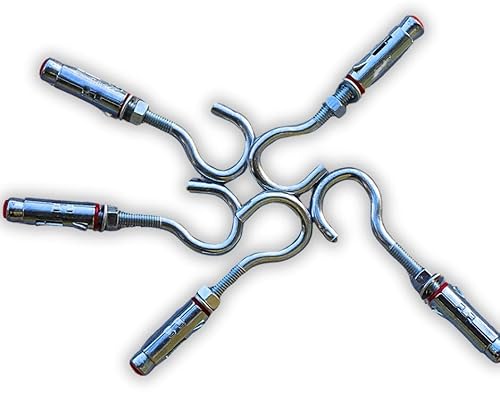 ABAZO Juego de anclajes para cargas pesadas, anclajes de cuña, anclajes galvanizados, diferentes tamaños (2, M6 x 45 mm)