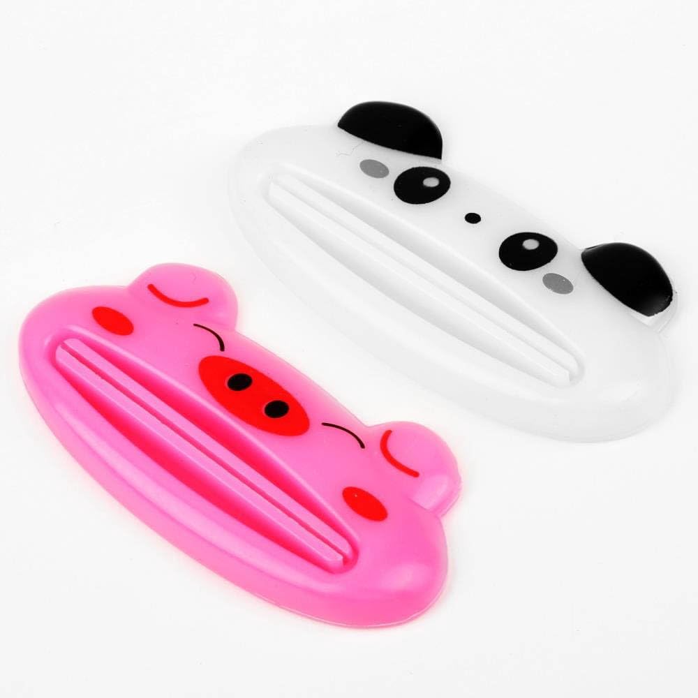 10Pc Cartoon Frog/Animal Toothpaste Tube Squeezer Easy Squeeze Paste Dispenser Roll Holder