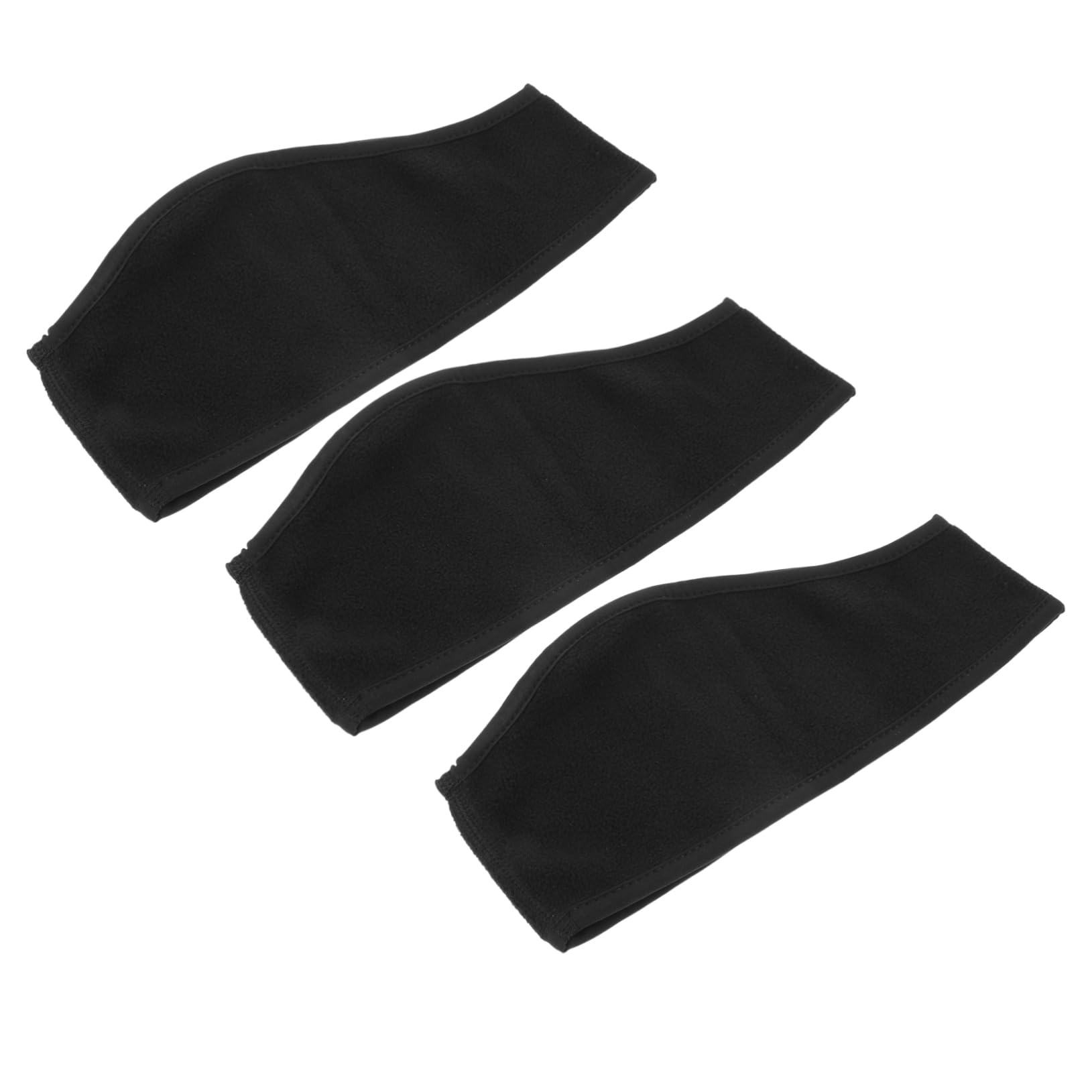 Hemoton Elastic Winter Headband 3 Pack Windproof Warm Headwrap Polar Fleece Cycling Outdoor Accessory