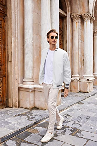 Coofandy Men's Bomber Jackets Lightweight Windbreaker Full Zip Varsity Jacket Casual Spring Fall Active Coat Outwear #TOP2