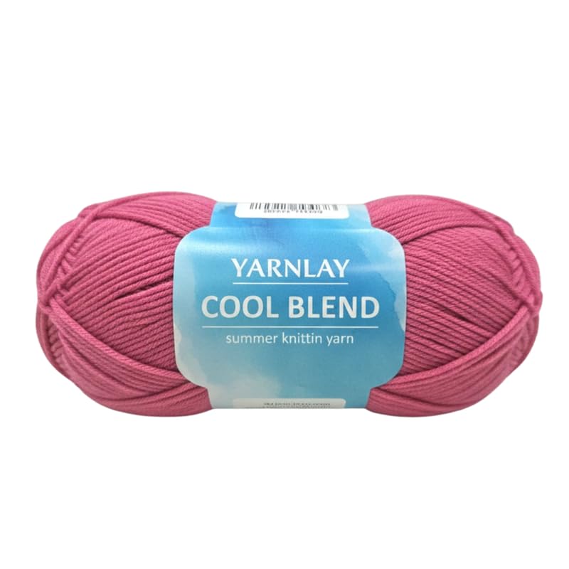 Image of Yarnlay Cool Blend - Premium Poly-Viscose Knitting Yarn | Soft & Lightweight Crochet and Knitting Yarn for Apparel, Baby Wear & DIY Crafts | 100 GMS Ball |YCB 10 HOT Pink
