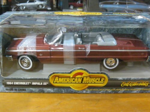#7837 Ertl American Muscle 1964 Chevrolet Impala SS,Burgandy 1/18 Scale Diecast