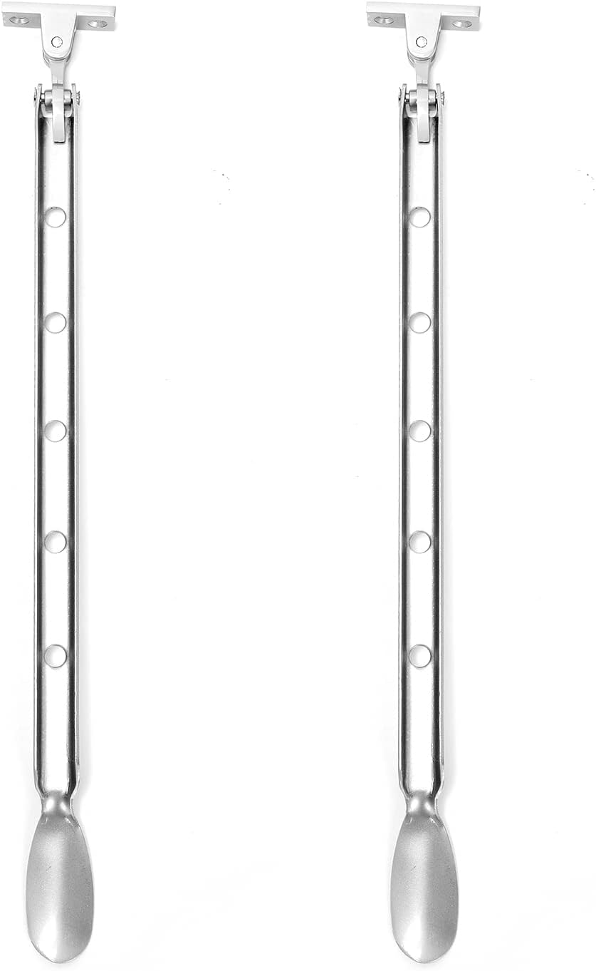 2Pcs 12 Inch Casement Window Latch Adjustable Window Push Rod Windbreak Support with Screws for Metal Windows, Safe Lock