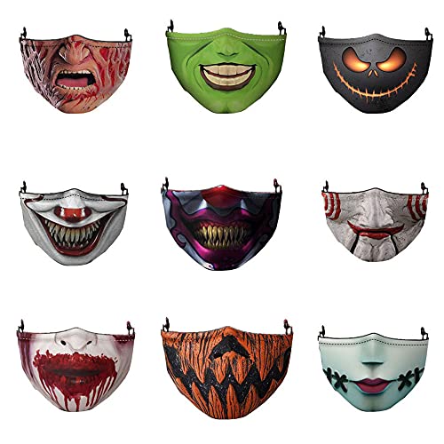 Decorações faciais de terror, Decorações faciais 3D de terror de halloween,amigo da pele e respiráve