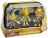 Sonic the Hedgehog Super Pack Action Figures Super Silver, Super Sonic, and Super Shadow, 3 Pack