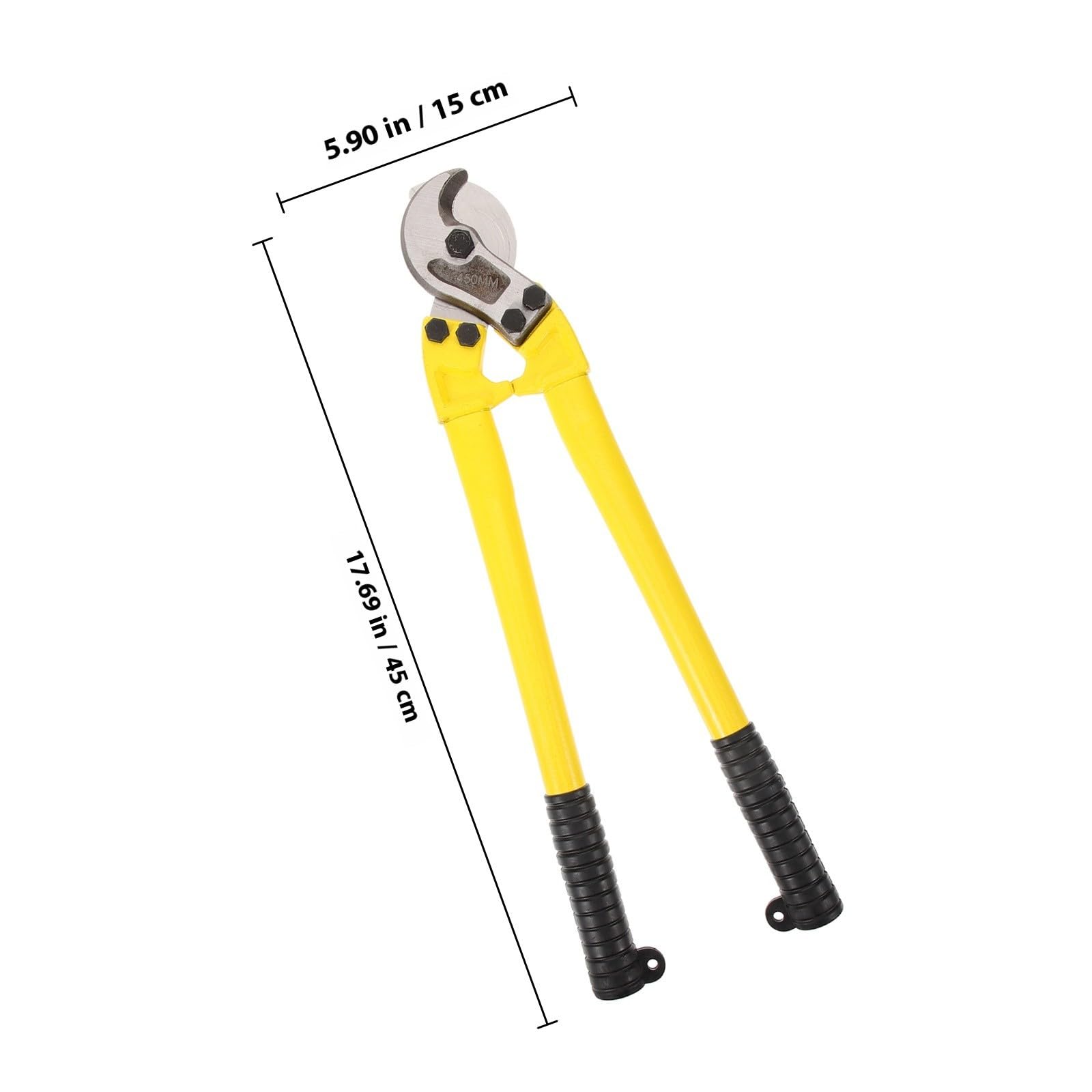 Tronchese per Cavi Heavy Duty 18 Pollici in Ferro Giallo | Taglio Manuale, Pulizia Semplice, Utensile da Elettricista per Filo e Rame, Versione Multiuso