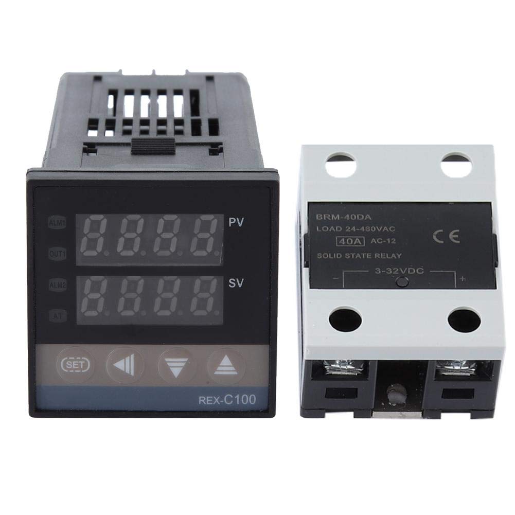 AC 110-240V PID 0-400 LED PID Numérique Kits de Contrôleur de Température + Relais Statique SSR 40A + Sonde de Type K M6