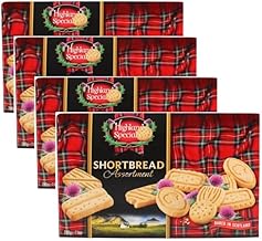 Highland Scottish Shortbread Biscuits 200g - Traditional Scottish Short bread Fingers Individually Wrapped, Luxury Scottish Shortbread Assortment Bundle, Rich Butter Biscuits (Pack of 4 x 200g)