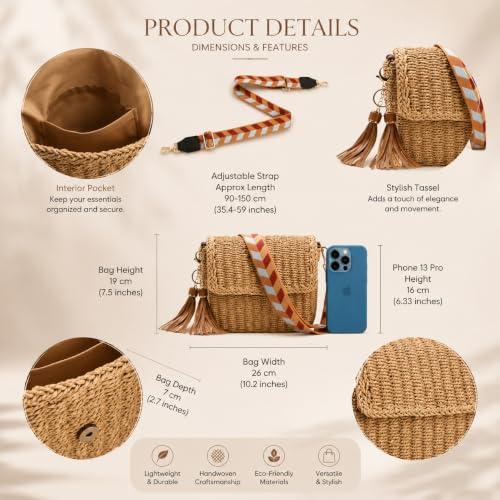 Image of YXILEE Straw Bag Straw Purses for Women Summer Clutch Crossbody Shoulder Bags for Women
