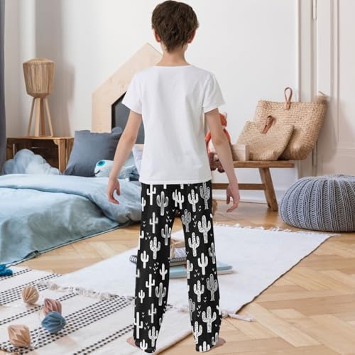 Boy's Pants Fun Western Cactu Jogger Pants Elastic Waist Long Bottoms Trousers with Pockets 6-14 Years3
