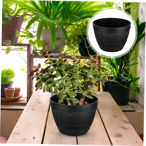 Tonneau pour jardin plastique pot fleurs rétro grosse capacité - 7