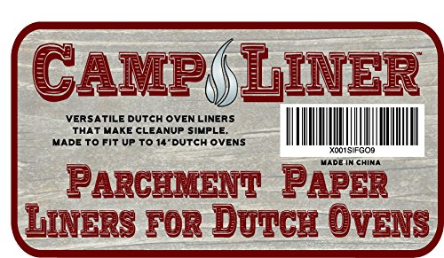 Campliner Parchment Dutch Oven Liners, 20” Disposable Paper Liners (20 Pack), New 50% Thicker Material #TOP5
