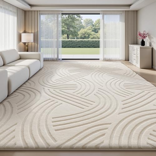 Sour Lemon Rugs Living Room Bedroom 160 x 230 cm, Large Modern Area Rug 3D High-Low Effect Carpet, Anti Slip Machine Washable Short Pile Mat Rug for Living Room Office Kids Room Home Decor