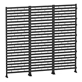 Fence Privacy Screen 12 Pack Plastic Fence Panels Decorative Garden Fence Animal Barrier...